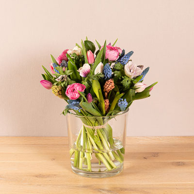Pastelkleurig voorjaarsboeket Pastelkleurig voorjaarsboeket