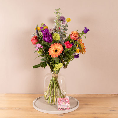 Warm boeket voor Secretaressedag Warm boeket voor Secretaressedag