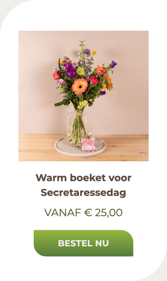 Warm boeket voor Secretaressedag