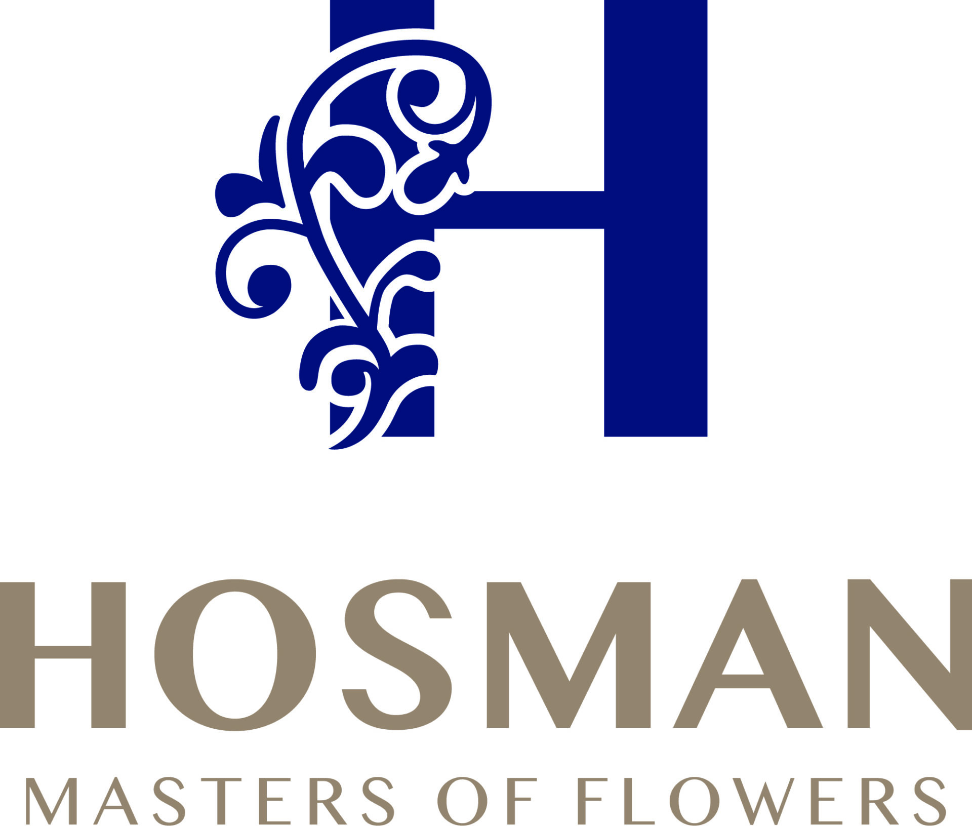 Hosman logo groot Blauw-goud
